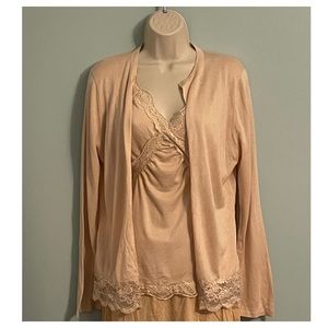 Glam Cashmere and lace cardigan